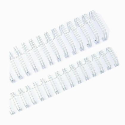 Imagem de Wire-o Garra Duplo Anel 5/8" para 120 fls A4 2x1 Branco 50 und