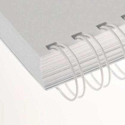 Imagem de Wire-o para Encadernação 2x1 A4 Branco 3/4 para 140fls 50un