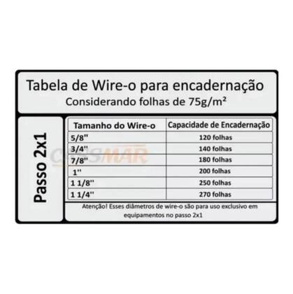 Imagem de Wire-o para Encadernação 2x1 A4 Dourado 5/8 120 fls 36un