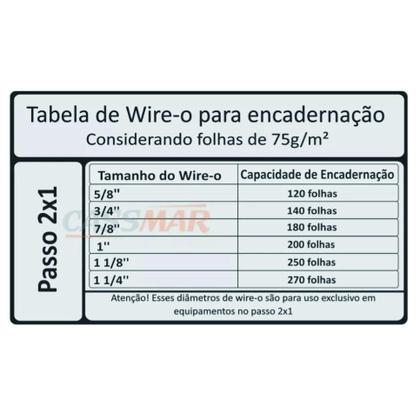 Imagem de Wire-o para Encadernação 2x1 A5 Rosa Claro 7/8 180 fls 24un