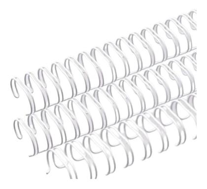 Imagem de Wire-o para Encadernação A5 5/8 2x1 para 120fls Branco 36un
