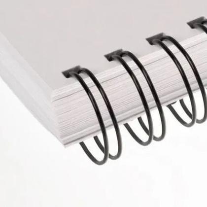 Imagem de Wire-o para encadernação A5 7/8 2x1 para 180fls preto 24un