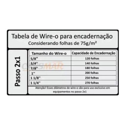 Imagem de Wireo para Encadernação 2x1 A5 Dourado 1 18 para 250 fls 12un
