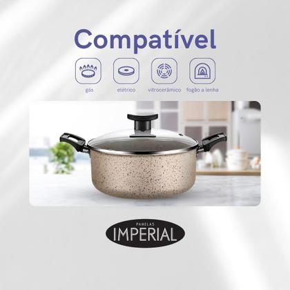 Imagem de Wok 30 Frigideira Grande Paella Caçarola Teflon Antiaderente