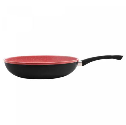 Imagem de Wok c inducao revesti ceramico granilite vermelha 28cm -lyor