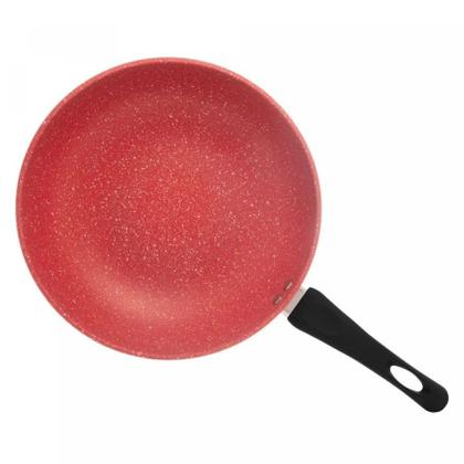 Imagem de Wok c inducao revesti ceramico granilite vermelha 28cm -lyor