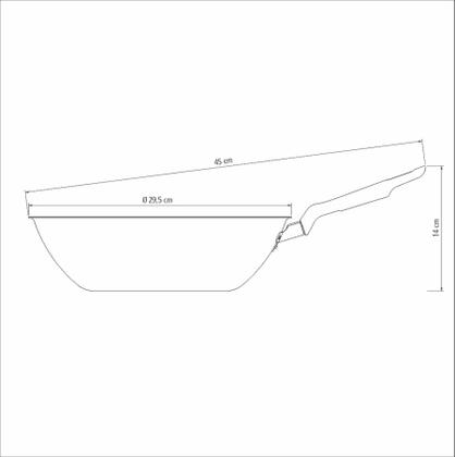 Imagem de Wok Loreto Alumínio Antiaderente Vermelho 28 cm 3,6 L Tramontina