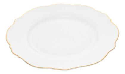 Imagem de WOLFF - Conjunto 6 Pratos Rasos de Porcelana Maldivas Branco 28cm x 2cm- Wolff