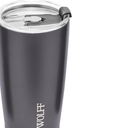 Imagem de WOLFF Copo Térmico de Aço Inox Parede Dupla com Tampa 600ml Prata  Perfeito para Viagens  Mantém a Bebida na Temperatu