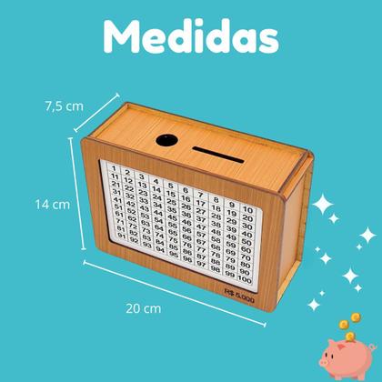 Imagem de Woodbox Criativo Decorativo Guarde Dinheiro Método Japonês 5.000