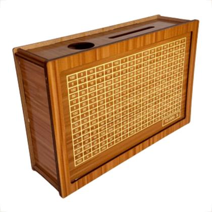 Imagem de Woodbox Kakebo 1Mil / 10Mil Caixa Dinheiro Cofre Mdf Adesivado Desafio