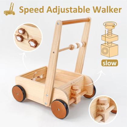 Imagem de Wooden Baby Walker Push Toys PairPear Adjustable Speed