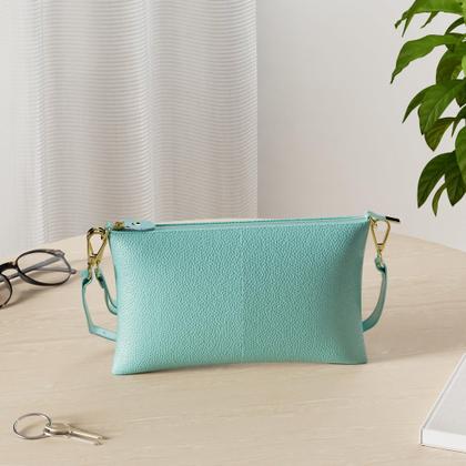 Imagem de Wristlet Wallet Clutch Purse Beurlike Leather Teal para mulheres
