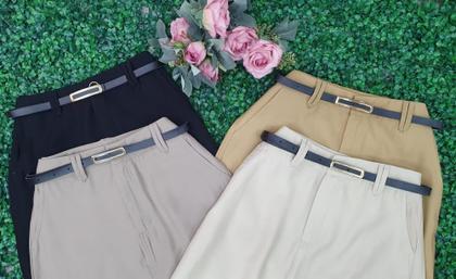 Imagem de WWZ Fashion Saia de Alfaiataria Midi Com Abertura na Frente Tendencia 156