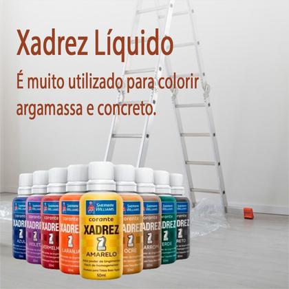 Imagem de Xadrez Corante Liquido 50ml Diversas Cores - Kit 2 Unidades
