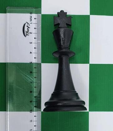 Imagem de Xadrez Oficial Rei 10Cm Tabuleiro Em Napa + Sacola De Tecido