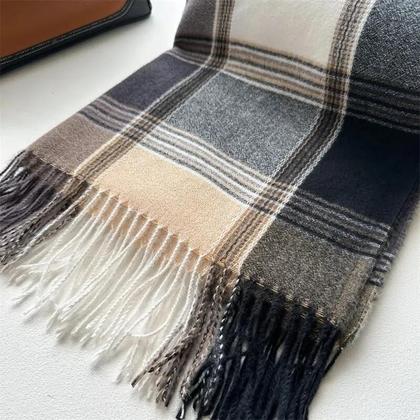 Imagem de Xale De Cashmere Quente Com Estampa De Luxo, Poncho, Cachecol De Inverno, Cobertor Pashmina Com