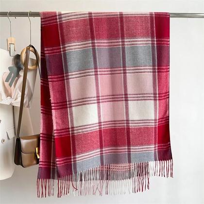 Imagem de Xale De Cashmere Quente Com Estampa De Luxo, Poncho, Cachecol De Inverno, Cobertor Pashmina Com