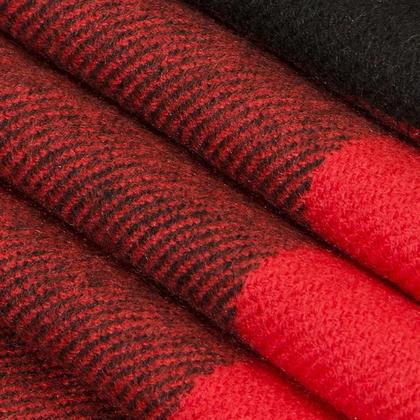 Imagem de Xale De Inverno Feminino Em Caxemira Com Estampa Xadrez, Macio, Sólido, Com Franjas, Espesso E