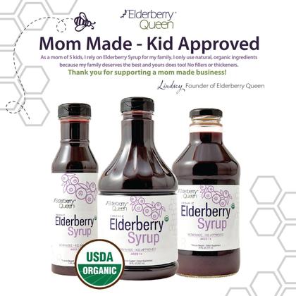 Imagem de Xarope de sabugueiro Elderberry Queen Organic 355ml Immune Support