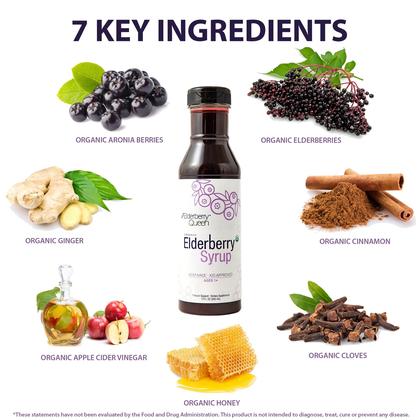 Imagem de Xarope de sabugueiro Elderberry Queen Organic 355ml Immune Support