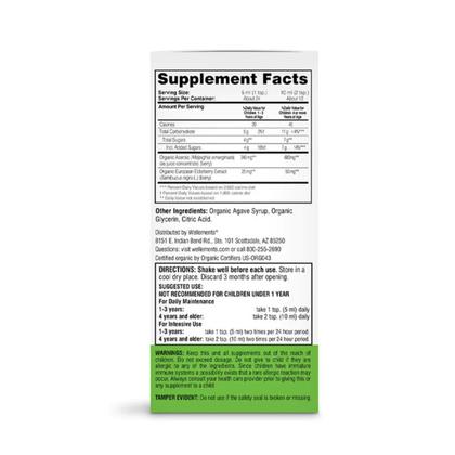 Imagem de Xarope de sabugueiro orgânico Wellements para crianças 118 ml