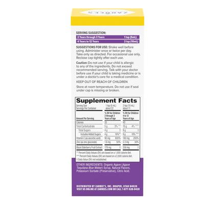 Imagem de Xarope de Sabugueiro Zarbee's para Crianças - 120ml com Vitamina C e Zinco