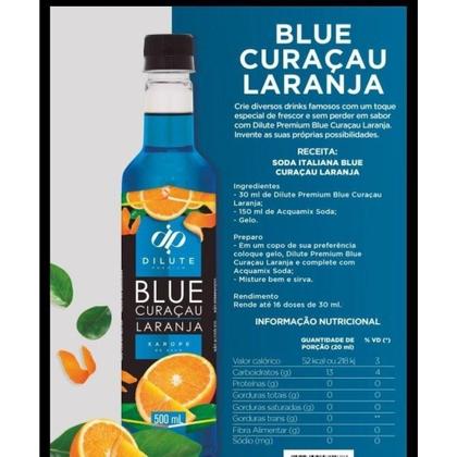 Imagem de Xarope Dilute Curaçau Blue Para Drinks E Soda Original 500ml