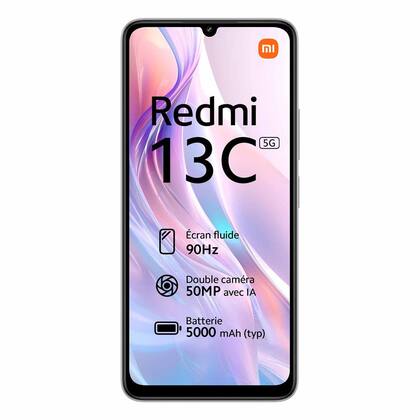 Xiaomi Redmi 13C 5G 256/8GB - Branco + FONE SEM FIO - Redmi 13C