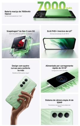 Imagem de Xiaomi Redmi 15 Lançamento 2025 Tela 144Hz 50MP camera IA integrada 256GB 128GB 8GB ramboost 7000mA