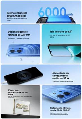 Imagem de Xiaomi Redmi 15C 256GB 4GB Global 50MP Câmera 120Hz Bateria de 6000mAh Dual SIM Chip