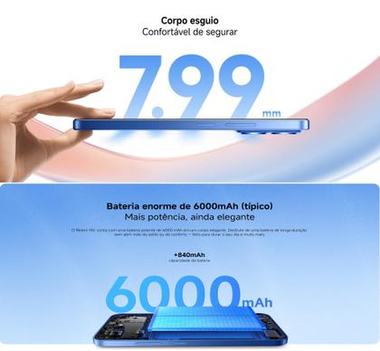Imagem de Xiaomi Redmi 15C 256GB 4GB Global 50MP Câmera 120Hz Bateria de 6000mAh Dual SIM Chip