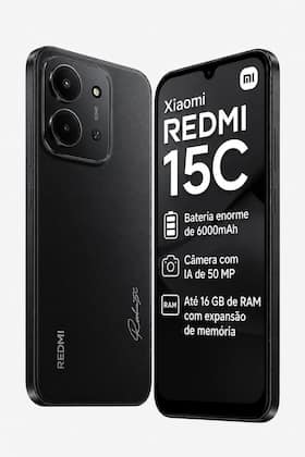Xiaomi Redmi 15C 256GB 8GB Versão Global 50MP Câmera 120Hz Bateria de 6000mAh Dual SIM Chip Custo Benefício
