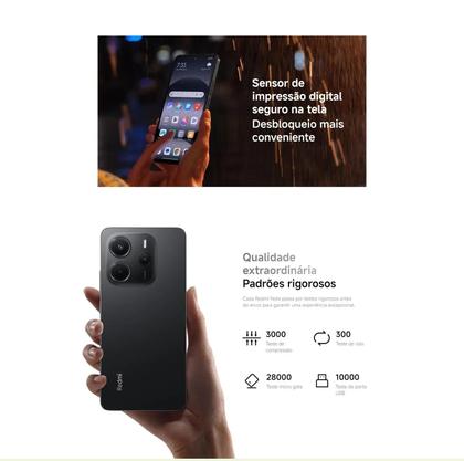 Imagem de Xiaomi Redmi Note 14 256GB 8GB Câmera 108MP 20MP Tela 6.67 AMOLED 120Hz FHD plus Design Premium Dual SIM Chip IP54 Dolby