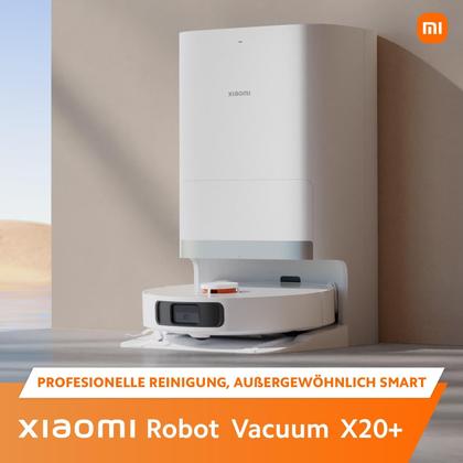 Imagem de Xiaomi Robot Vacuum X20 Plus 110v com estação base inteligente multifuncional 6000Pa, potência de sucção, navegação a laser, controle de voz.