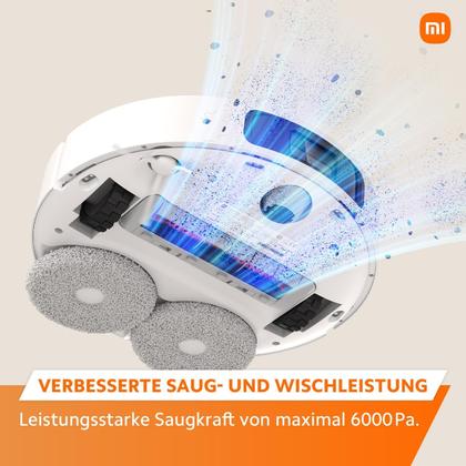 Imagem de Xiaomi Robot Vacuum X20 Plus 110v com estação base inteligente multifuncional 6000Pa, potência de sucção, navegação a laser, controle de voz.