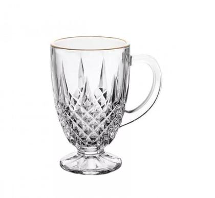 Imagem de Xícara Caneca Café Diamante Cristal Fio Dourado 150ml - Lyor
