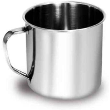 Imagem de Xicara de Aço Inox 180ml Café Chá Suco água Inox Brilhante Linda e Reforçada