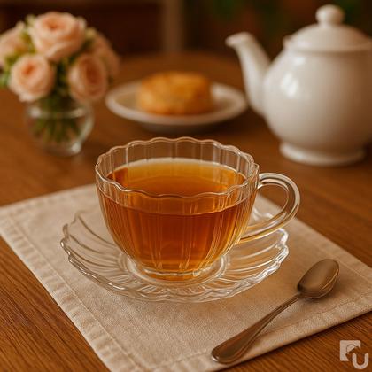 Imagem de Xícara De Café e Chá Com Pires Parede Dupla De Vidro Borossilicato 250ml Wolff