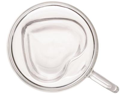 Imagem de Xícara para Café Parede Dupla Coração Cor Transparente Lyor 80ml