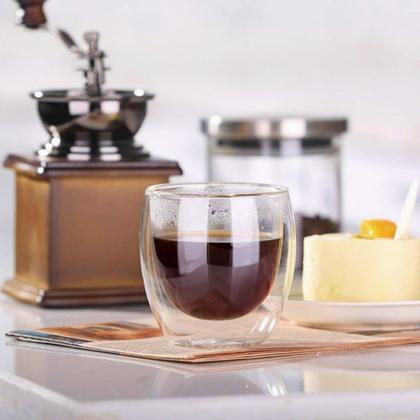 Imagem de Xícara Vidro Duplo Sem Alça Nespresso Dolce Gusto 4un 70ml