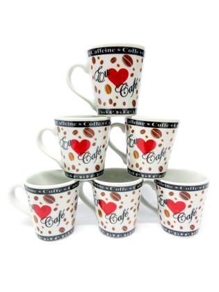 Imagem de Xícaras caneca Café Chá Porcelana 110 Ml louça personalizada 6 unidade Envio Rápido