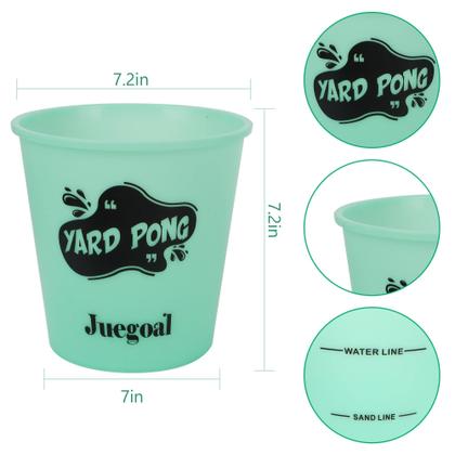 Imagem de Yard Pong Game Juegoal Glow in Dark com 12 baldes e 6 bolas