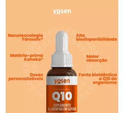 Imagem de Yosen Coenzima Q10 COQ10 em Gotas 15ml Sabor Neutro