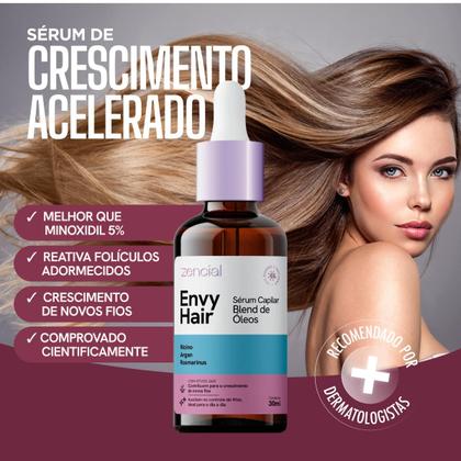 Imagem de Zencial Envy Hair Sérum Capilar Antiqueda Crescimento Capilar 30ml 5X Mais Eficiente