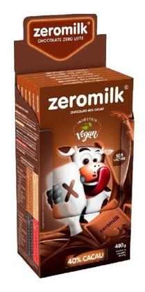 Imagem de Zeromilk Chocolate Vegano 40% Cacau Puro 70g Display 6 Unidades