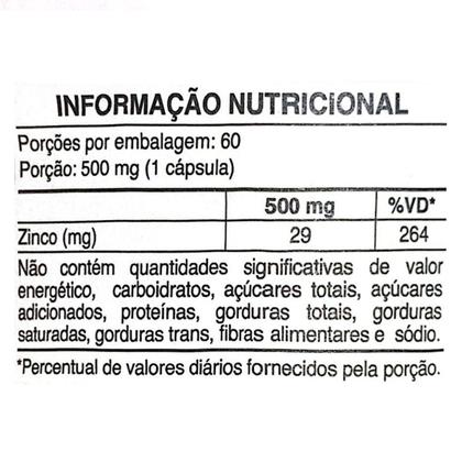 Imagem de Zinco Quelato 60 Cápsulas 500mg Ocean Drop