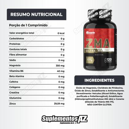 Imagem de ZMA Ultra Concentrado 120 Cápsulas Growth Supplements