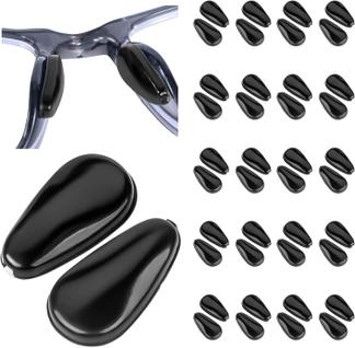 02 Par Plaqueta Adesiva Gota Armação Óculos Silicone Acetato almofada borracha altura 3M a