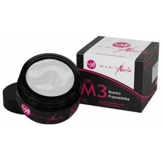 1 Gel unha Branco para fazer francesinha Magic Nails M3 14g